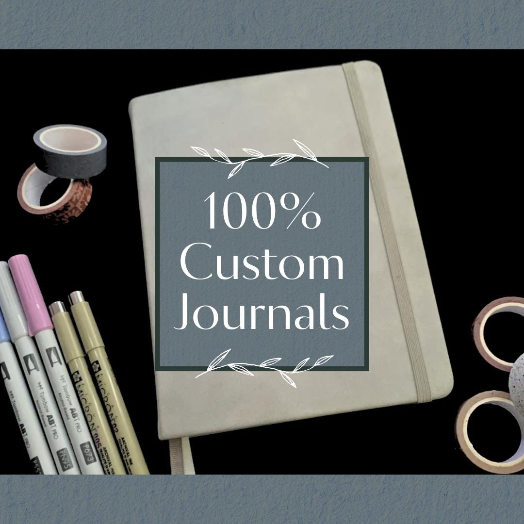 Hand-drawn, Customized Bullet Journal (package Option 3 - Bujo + Pens ...