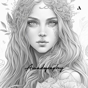 Princess Girls Coloring Page Printable Adult Coloring Pages Book ...