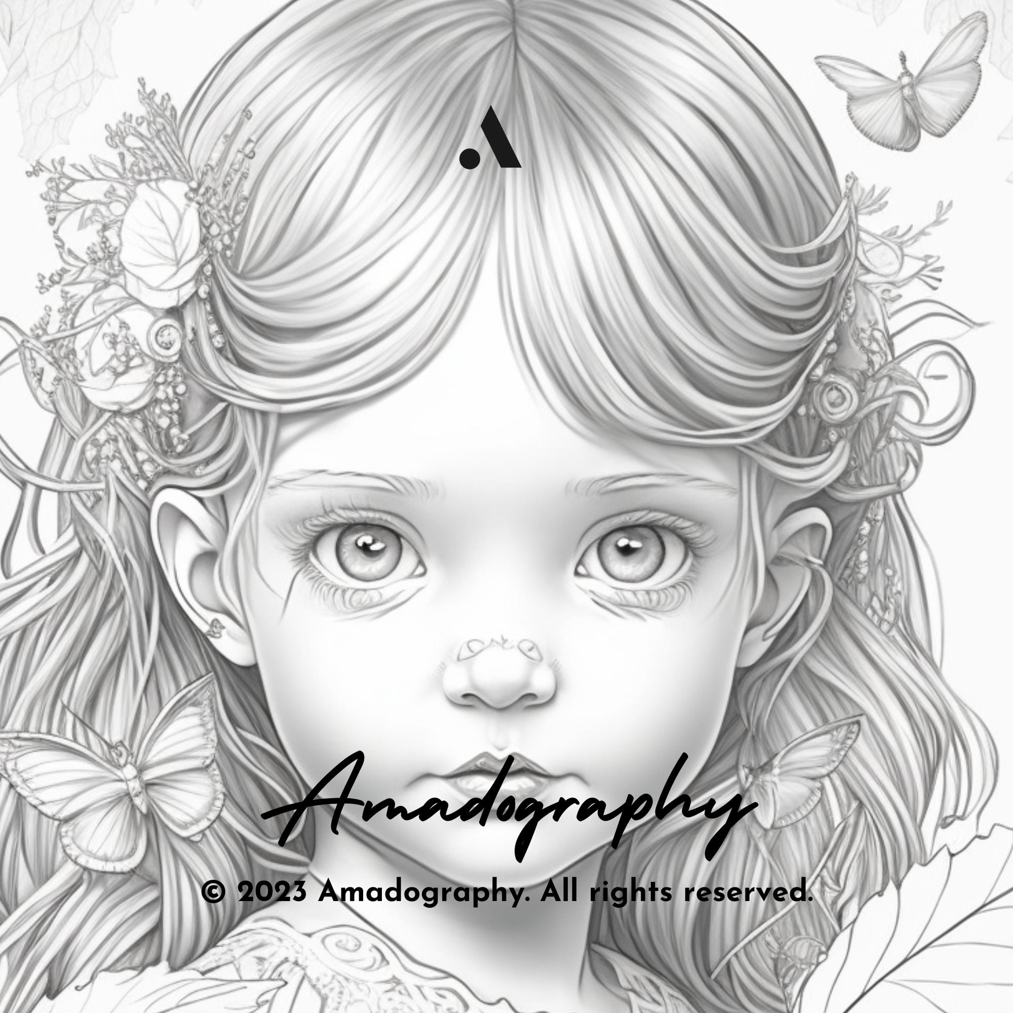 Princess Girls Coloring Page Printable Adult Coloring - Etsy Australia