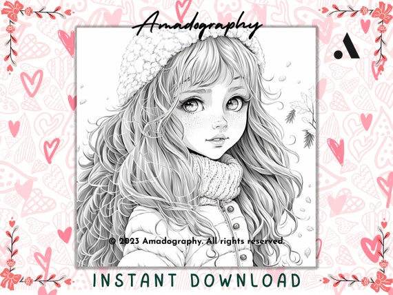 Cute Anime Girl coloring page | Free Printable Coloring Pages