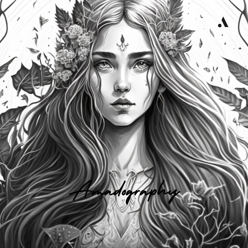 Cute Girls Coloring Page Printable Adult Coloring Pages Etsy