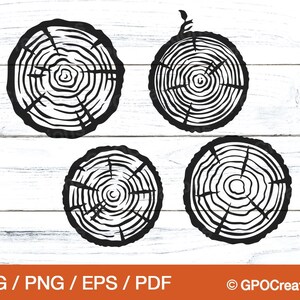 Tree Rings Cut Art Tree Rings SVG, Tree Trunk Slice SVG, Trees SVG, Woodworking Svg ...