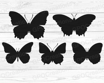 Farfalla SVG, Farfalle Bundle SVG, Farfalle Taglio File, Farfalla Silhouettes, Farfalla Clipart, Farfalla PNG, Farfalla Vettore