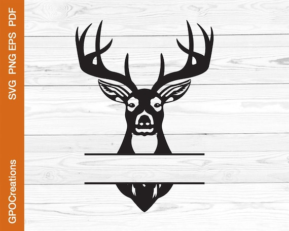 Deer SVG, Deer Monogram Svg, Deer Head SVG, Deer Hunting SVG, Deer Hunting Clipart, Deer Head Cut File, Hunting Svg, Instant Download