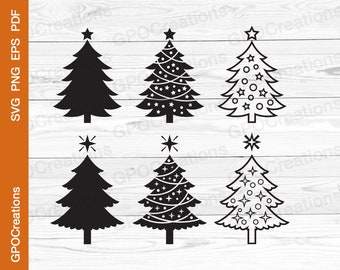 Christmas Trees SVG, Christmas Tree SVG, Christmas Tree PNG, Merry Christmas Svg, Pine Trees Svg, Christmas Tree Clipart, Christmas Svg