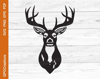 Deer SVG, Deer Head Svg, Deer Hunting SVG, Outdoors SVG, Deer Hunting Clipart, Deer Head Cut File, Hunting Svg, Instant Download