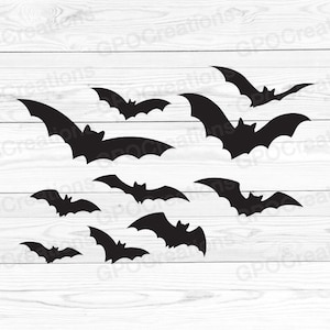 Halloween fladdermöss SVG, kusliga fladdermöss SVG, fladdermöss Clipart, fladdermöss PNG, fladdermöss silhuetter, Halloween fladdermöss klippfil, flygande fladdermöss Svg, Halloween fladdermöss Png