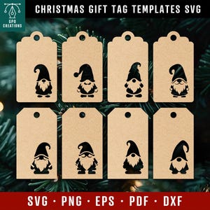 Weihnachten Geschenkanhänger SVG Bundle, Weihnachtszwerge SVG, Urlaub Zwerge SVG, Weihnachtsgeschenkanhänger, Weihnachtsgeschenke, Sofort Download Dxf