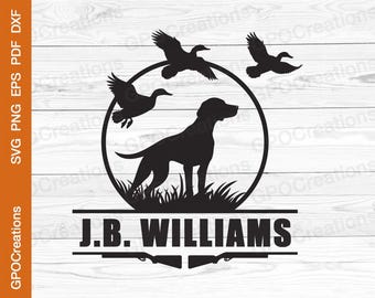 Duck Hunting SVG, Hunting Dog Monogram SVG, Hunting Season SVG, Hunting Cut File, Duck Hunting Png Clipart, Duck Hunting Dog Svg Png Dxf