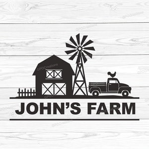 Farm SVG, Farm Split Frame SVG, Farm Monogram Svg, Farm Cut File, Farm Life Svg, Farm Truck Svg, Farm Scene Svg, Farm Clipart, Barn Svg