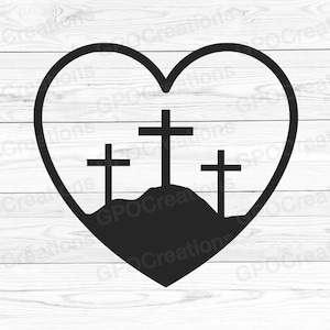 Calvary Crosses SVG, Heart Cross SVG, Calvary Crosses Cut File, Cross PNG, Calvary Cross Svg, Cross Svg, Cross Clipart, Calvary Crosses Png