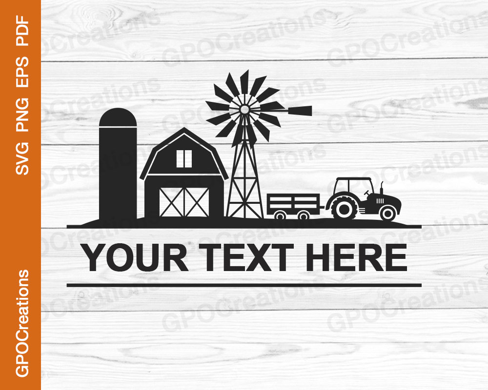 Farm SVG, Farm Split Frame SVG, Farm Monogram Svg, Farm Scene Svg, Farm ...