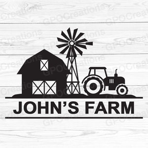 Farm SVG, Farm Split Frame SVG, Farm Monogram Svg, Farm Life Svg, Farm Backdrop Svg, Farm Scene Svg, Farm Clipart, Farm Cut File, Barn Svg