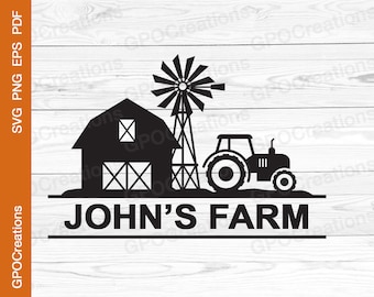 Farm SVG, Farm Split Frame SVG, Farm Monogram Svg, Farm Life Svg, Farm Backdrop Svg, Farm Scene Svg, Farm Clipart, Farm Cut File, Barn Svg