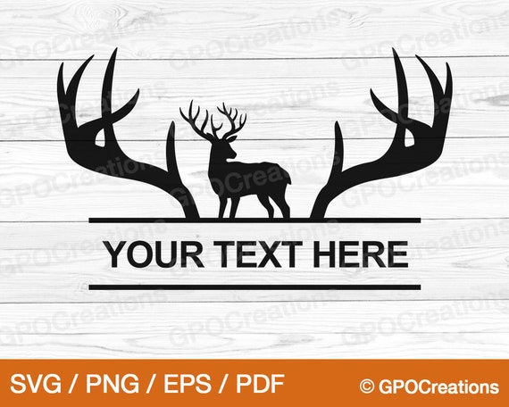 Split Deer Buck SVG Cutting File
