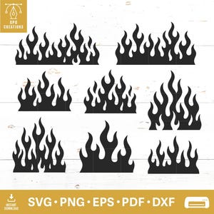 Fire SVG Bundle, Fire Flames SVG, Fire Clipart, Flame SVG, Flames Cut File, Campfire Svg, Fire Png, Fire Vector, Fire Dxf, Digital Download