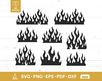 Feuer SVG-Bundle, Feuer Flammen SVG, Feuer Clipart, Flamme SVG, Flammen Schnittdatei, Lagerfeuer SVG, Feuer Png, Feuer Vektor, Feuer Dxf, digitaler Download