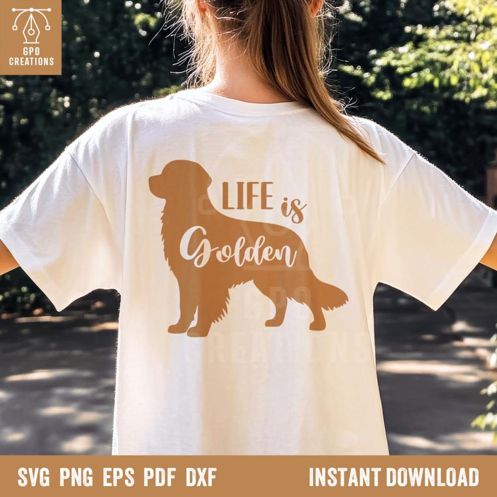 Life is Golden SVG, Golden Retriever SVG, Dog Lover Svg, Dog Mom Svg ...