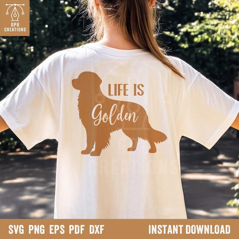 Life is Golden SVG, Golden Retriever SVG, Dog Lover Svg, Dog Mom Svg ...