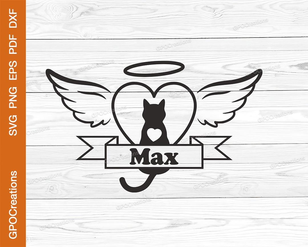Pet Cat Memorial SVG, Cat Memorial SVG, Cat Memory SVG, Pet Love Svg