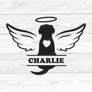 Pet Dog Memorial SVG, Dog Loss SVG, Dog Memorial SVG, Angel Wings Svg, Pet Loss Svg, Hond Geheugen Svg, Pet Love Svg, Geheugen van Hond Svg