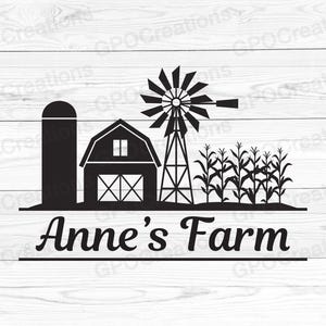 Farm SVG, Farm Split Frame SVG, Farm Monogram Svg, Farm Scene Svg, Farm Cut File, Barn Svg, Farm Life Svg, Farm Clipart, Farm Backdrop Svg