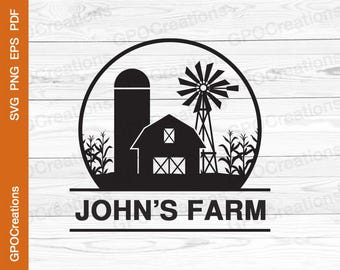 Farm SVG, Farm Scene SVG, Farm Split Monogram SVG, Welcome to our farm Svg, Farm Life Svg, Farm Digital Designs, Farm Cut File, Farm Clipart