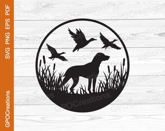 Duck Hunting SVG, Hunting Dog SVG, Hunting Season SVG, Hunting Cut File, Duck Hunting Png Clipart, Duck Hunting Dog Pointer Svg Cut file