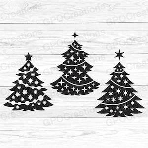 Albero di Natale SVG, Alberi di Natale SVG, Buon Natale SVG, Alberi di pino Svg, Albero di Natale Png, Natale Svg Png, Clipart dell'albero di Natale