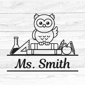 Escola SVG, Professor SVG, Arquivo de corte SVG de sala de aula, Arquivo de corte escolar, Svg de volta às aulas, Svg de material escolar, Png escolar, Svg de coruja, Arquivo de corte de coruja