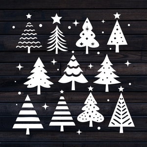 Christmas Tree SVG Bundle, Christmas Tree SVG, Christmas SVG, Christmas Clipart, Christmas Tree Cut File Png Dxf, Christmas Silhouette