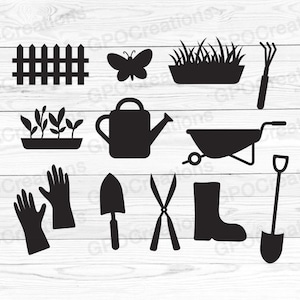 Gardening Bundle SVG, Garden Tools SVG Bundle, Garden SVG, Spring Svg, Gardening Svg, Gardener Svg, Plant Svg, Plant Lady Svg, Summer Svg