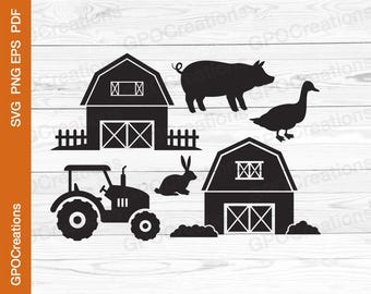 Farm SVG, Barn SVG, Farm Animals SVG, Farm Life Svg, Farm Backdrop Svg, Welcome to our farm Svg, Farm Scene Svg, Farm Clipart, Farm Cut File