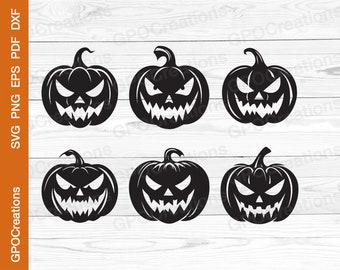 Halloween Pumpkin SVG Bundle, Jack O Lantern SVG, Pumpkin Face SVG, Pumpkin Svg, Halloween Svg, Pumpkin Clipart, Jack O Lantern Cut File Dxf