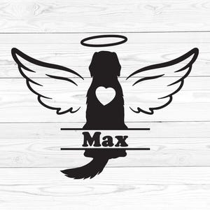 Golden Retriever Memorial SVG, huisdier hond Memorial SVG, hond verlies SVG, hond Memorial SVG, Angel Wings SVG, huisdier verlies SVG, hond geheugen SVG