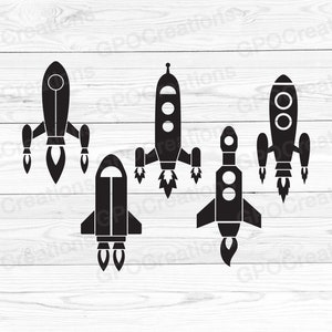 Vaisseau spatial SVG, fusée SVG, vaisseau spatial PNG, fusée Png, vaisseau spatial Bundle Svg, Svg de l'espace, vaisseau spatial couper fichier, éléments de l'espace, clipart vaisseau spatial
