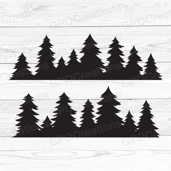 Forest SVG, Pine Tree Forest SVG, Forest Silhouette SVG, Tree Forest Svg, Pine Trees Svg, Camping svg, Forest Outdoor svg, Forest Png