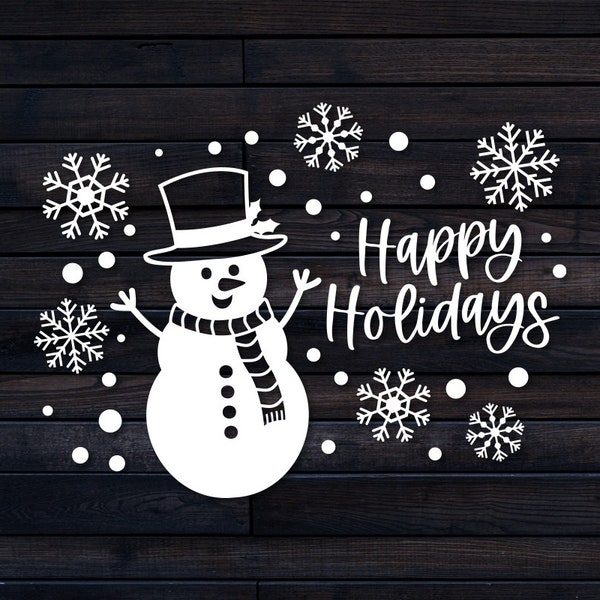 Christmas SVG, Happy Holidays SVG, Snowman SVG, Merry Christmas Svg, Svg Christmas, Kids Christmas Svg, Snowman Png, Christmas Png