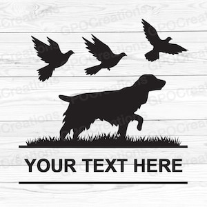Perro de caza SVG, Caza de palomas SVG, Paloma SVG, Perro de caza Monograma Svg, Imágenes Prediseñadas de caza, Caza de aves Svg, Temporada de caza Svg, Paloma Png
