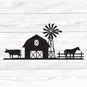 Farm SVG, Farm Life SVG, Farm Backdrop SVG, Farm Scene Svg, Welcome to our farm Svg, Farm Svg Digital Designs, Farm Clipart, Farm Cut File
