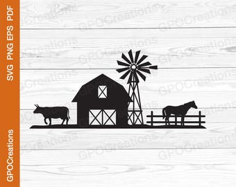 Farm SVG, Farm Life SVG, Farm Backdrop SVG, Farm Scene Svg, Welcome to our farm Svg, Farm Svg Digital Designs, Farm Clipart, Farm Cut File