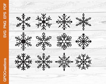 Snowflake SVG Bundle, Snowflakes SVG, Christmas SVG, Winter Svg, Snowflakes Cut File, Snow Svg, Snowflake Clipart, Christmas Snowflake Svg