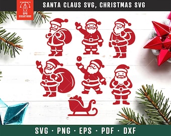 Santa Claus Signature SVG Realistic Script Handwritten, Christmas