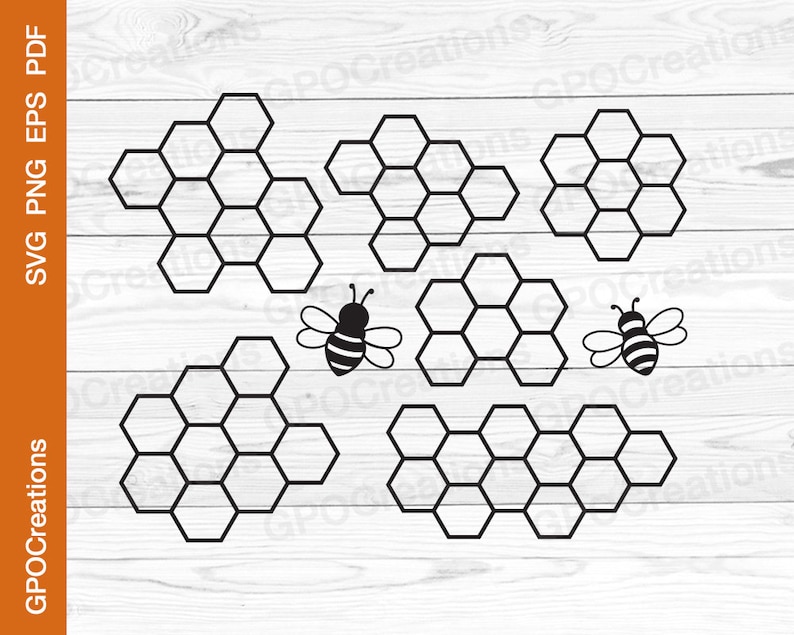 Honeycomb SVG, Honey Bee SVG, Honey SVG, Beekeeper Svg, Hexagon Svg, Bee Svg, Bee Png, Beekeeping Svg, Honeycomb Graphics, Honeycomb Clipart image 1