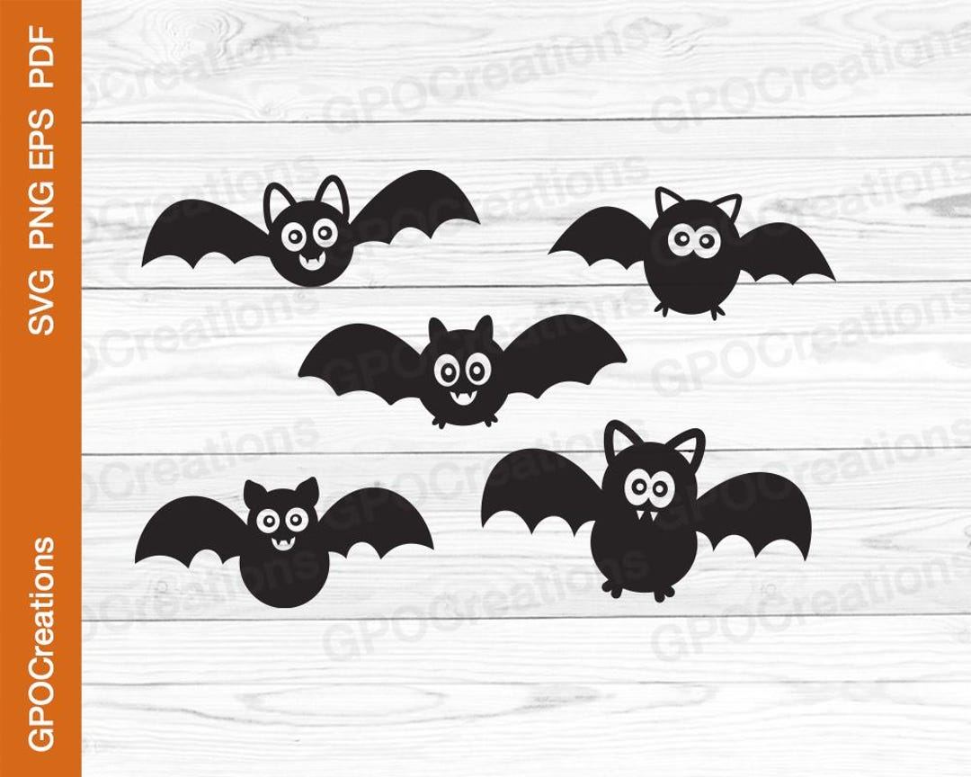 Cute Halloween Bats SVG, Kids Halloween SVG, Cute Spooky Bats SVG, Bats ...