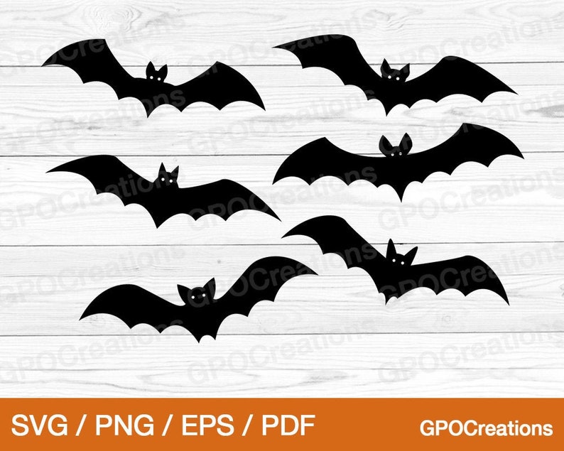 Halloween Bats SVG Spooky Bats SVG Bats Png Bats Clipart | Etsy