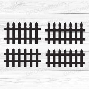 Fence SVG, Picket Fence SVG, Fence Clipart, Wooden Fence SVG, Fence Vector, Picket Fence Cut File, Fence Silhouette Svg, Fence Png