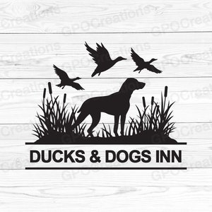 Caza de patos SVG, Monograma de perro de caza SVG, Temporada de caza SVG, Archivo de corte de caza, Caza de patos Png Clipart, Puntero de perro de caza de patos Svg