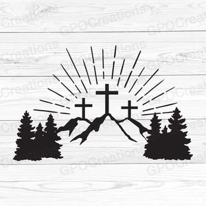 Croci del Calvario SVG, Croci del Calvario File di taglio, Croce del Calvario SVG, Croce SVG, Croce Png, Croce Clipart, Pini Svg, Croci del Calvario Png