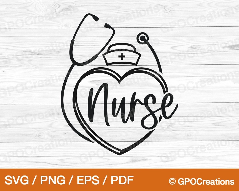 nurse cap, nursing free svg file - SVG Heart